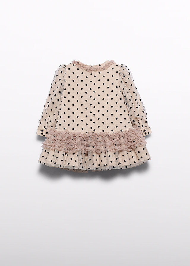 Vestido tule - Bege