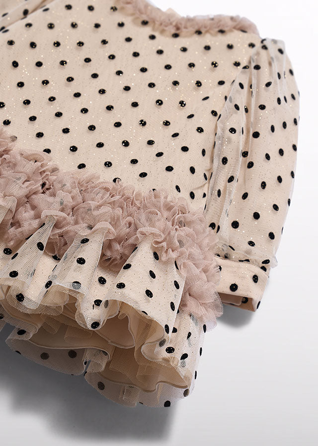 Vestido tule - Bege