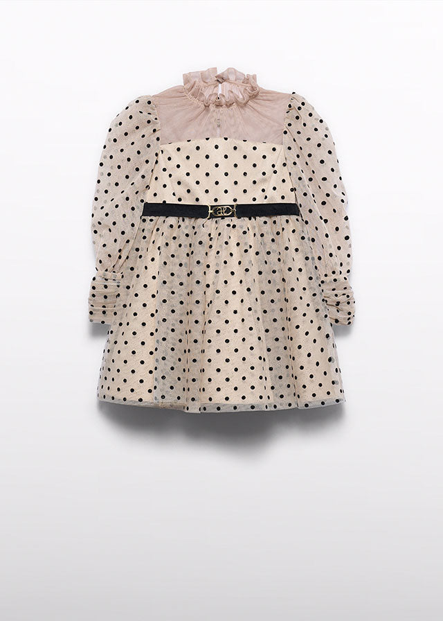 Vestido tule - Bege