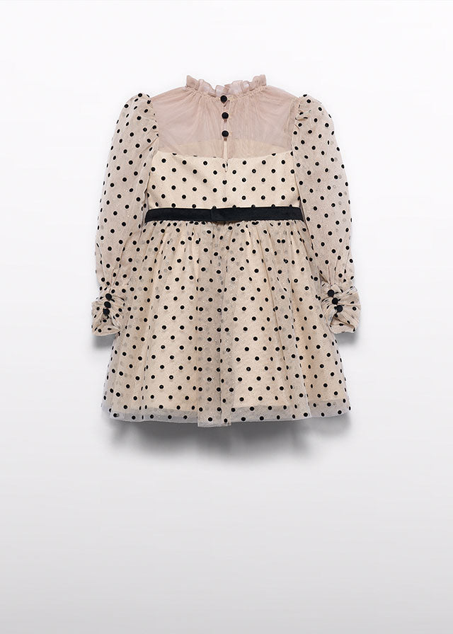 Vestido tule - Bege