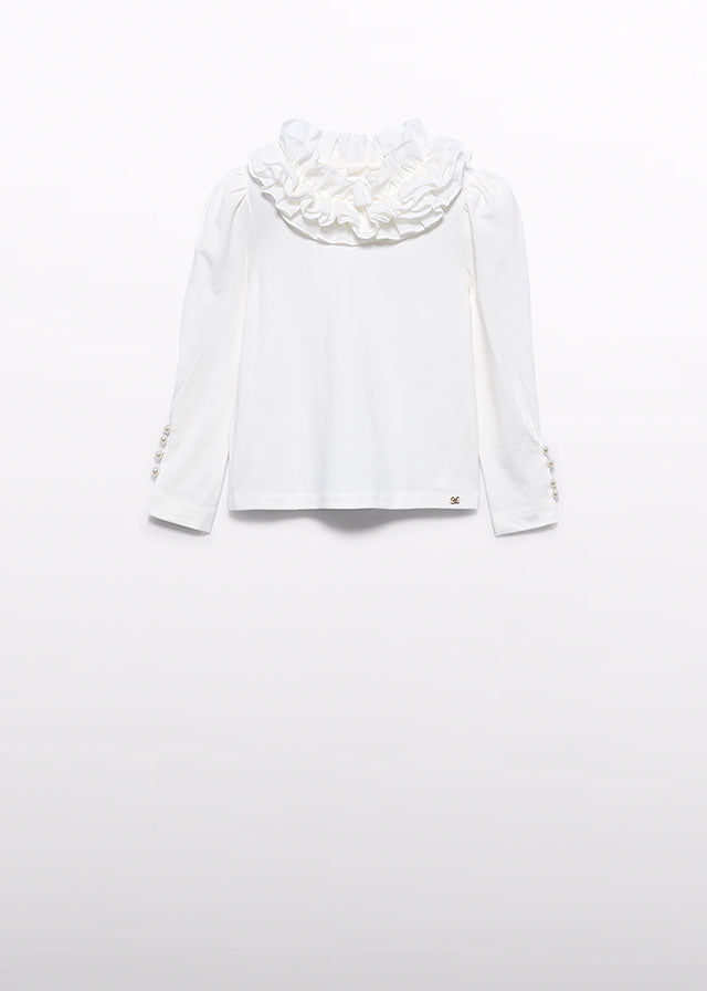 Camiseta combinada - Nata
