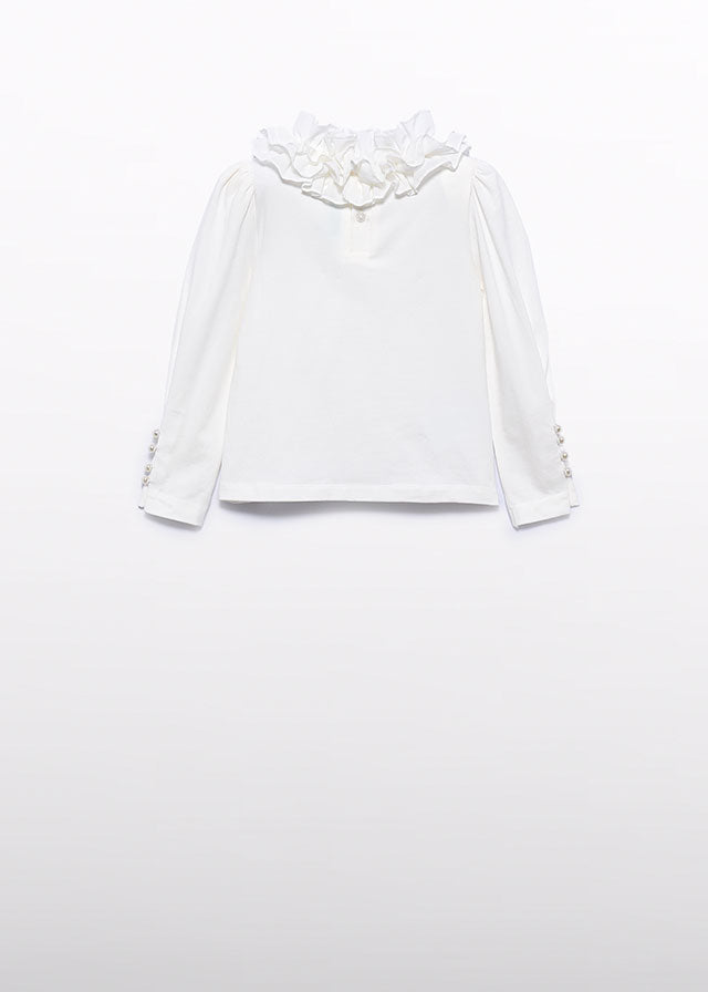 Camiseta combinada - Nata