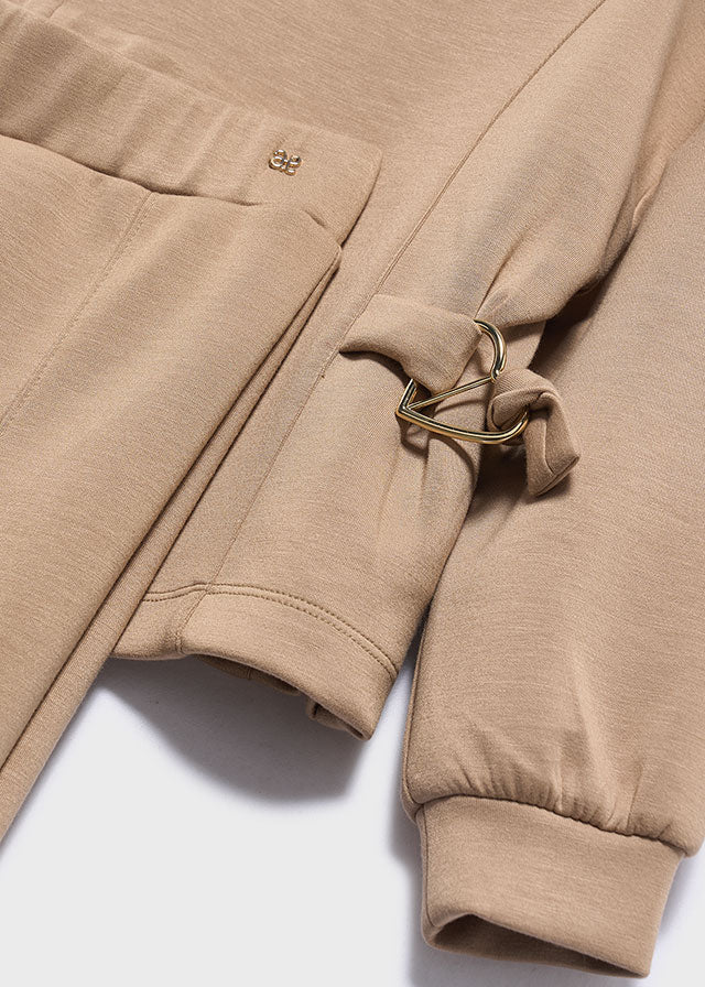 Conj. calça felpa - Caramelo