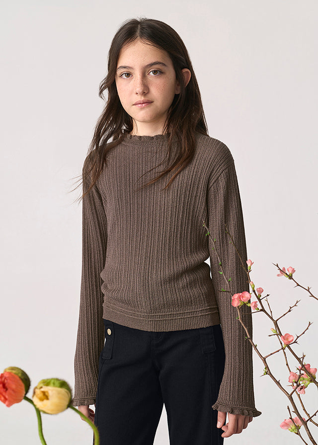 Camisola gola alta tricô bril - Macchiato