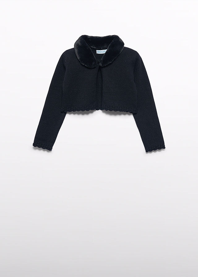 Casaco tricot bebé - Preto