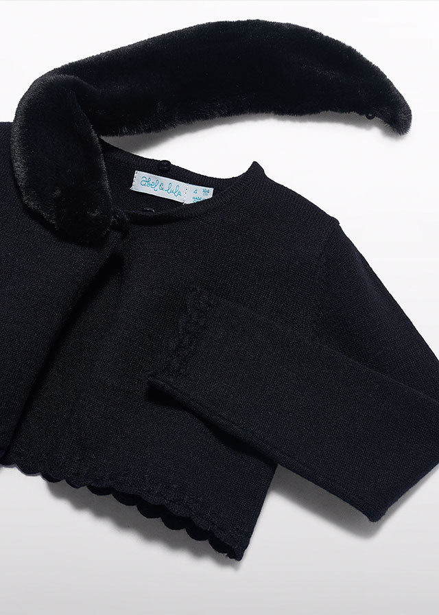 Casaco tricot bebé - Preto