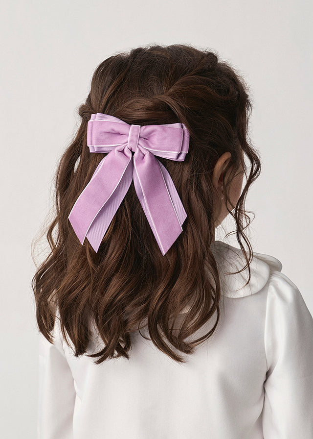 Gancho cabelo veludo - Lilás