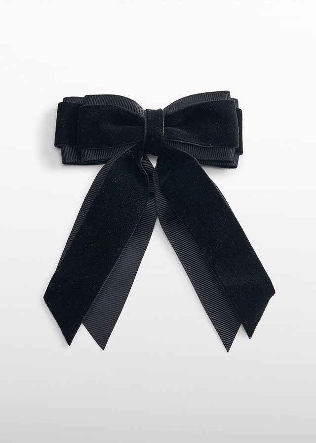 Gancho cabelo veludo - Preto
