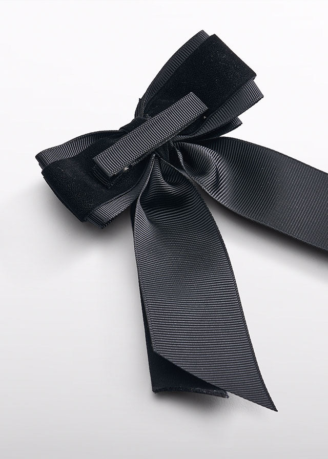 Gancho cabelo veludo - Preto