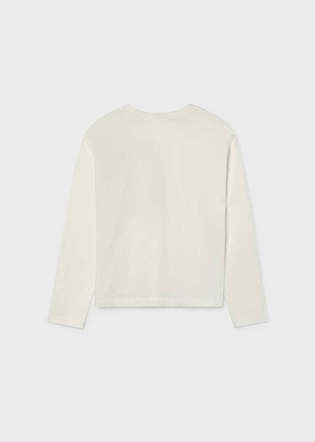 Camiseta m/comp. bolso - Nata