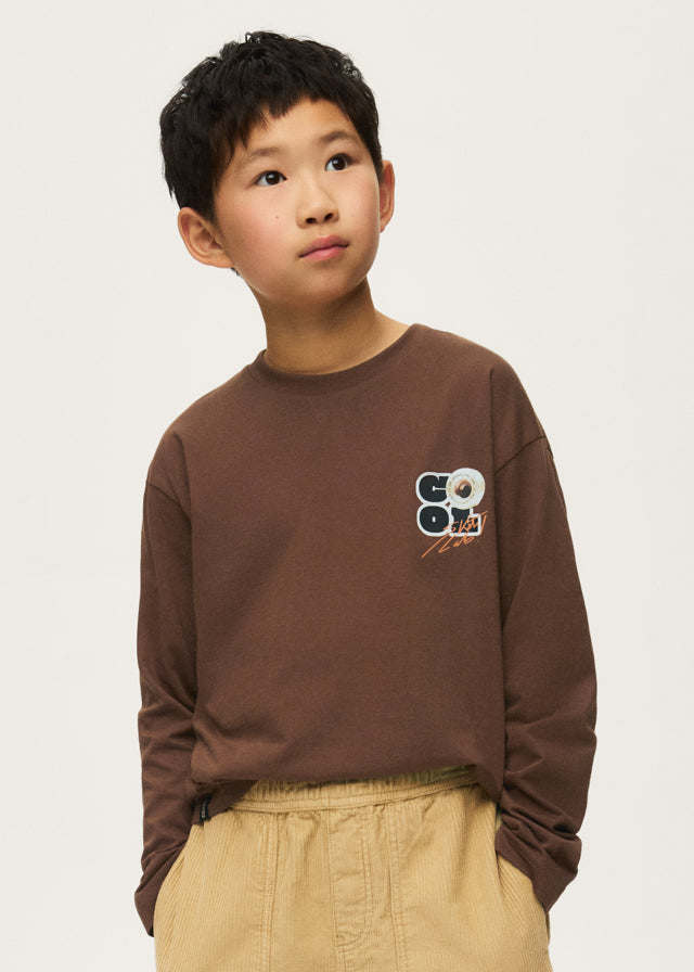 Camisola back print - Chocolate