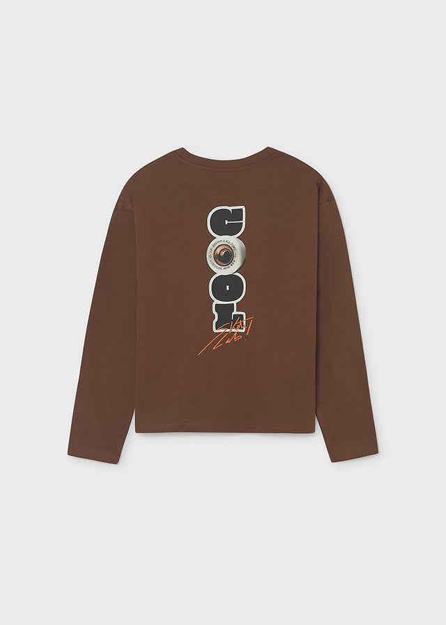 Camisola back print - Chocolate