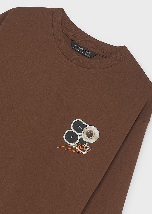 Camisola back print - Chocolate
