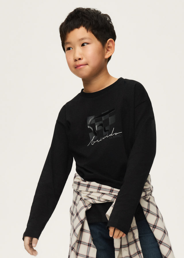 Camisola mini print - Preto