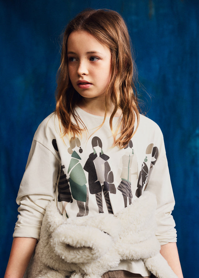 Camiseta serigrafia bebé - Creme