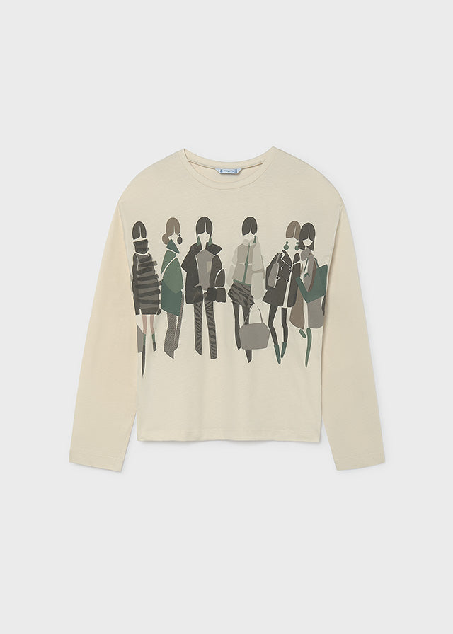 Camiseta serigrafia bebé - Creme