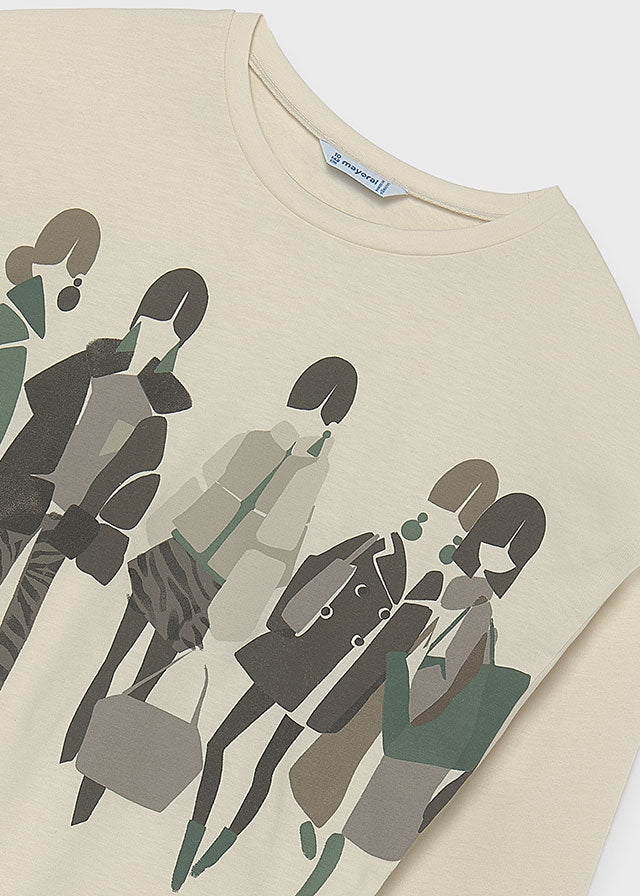 Camiseta serigrafia bebé - Creme
