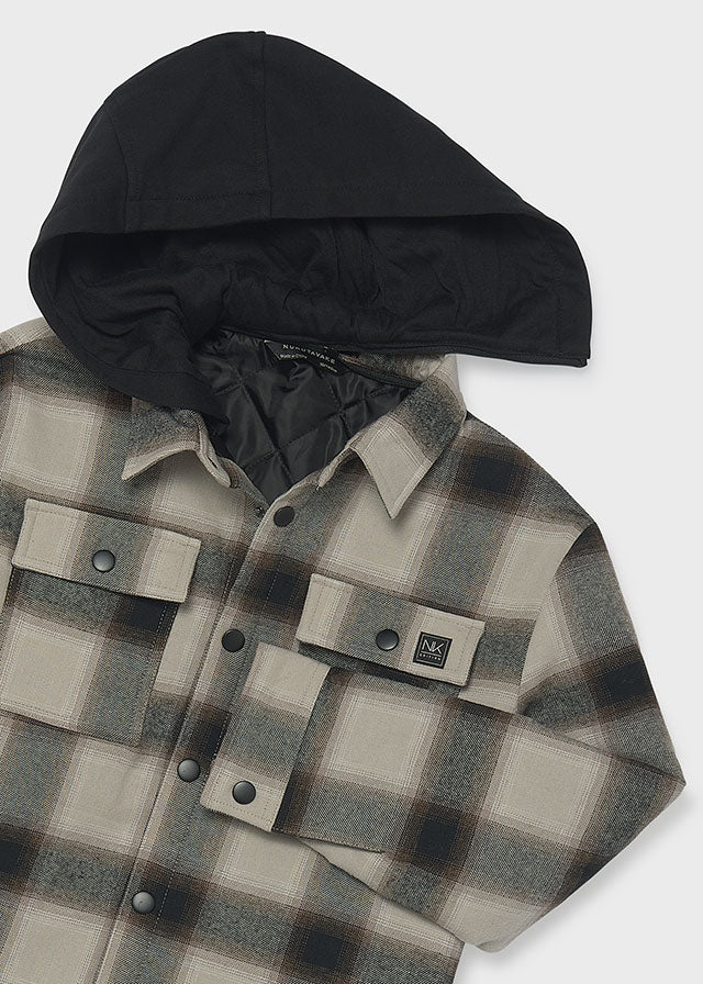 Sobrecamisa acolch.c/ capuz - Preto