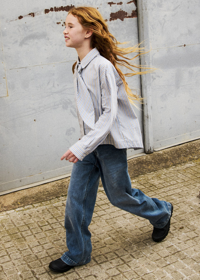 Calça denim wide leg - Base