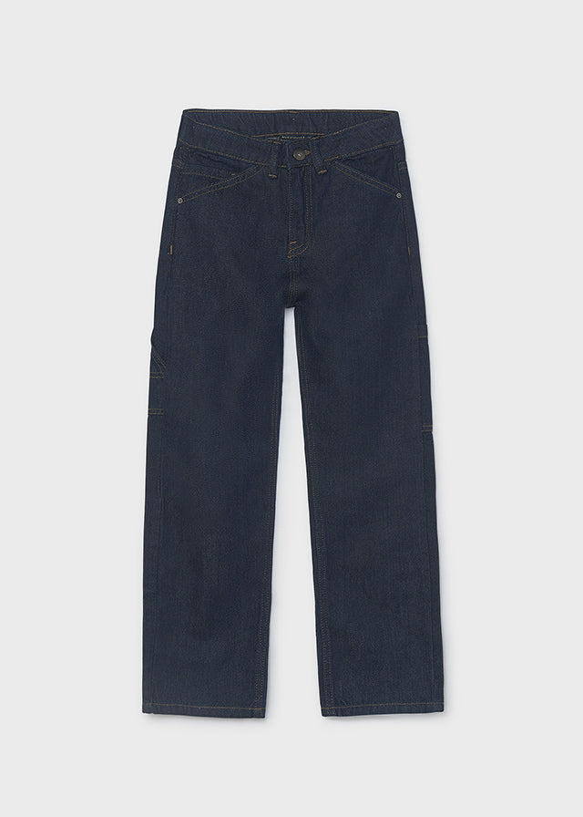 Calça denim loose fit - Dark indig