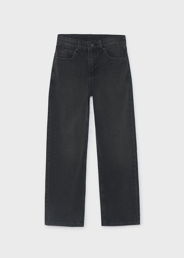 Calça denim wide fit - Preto