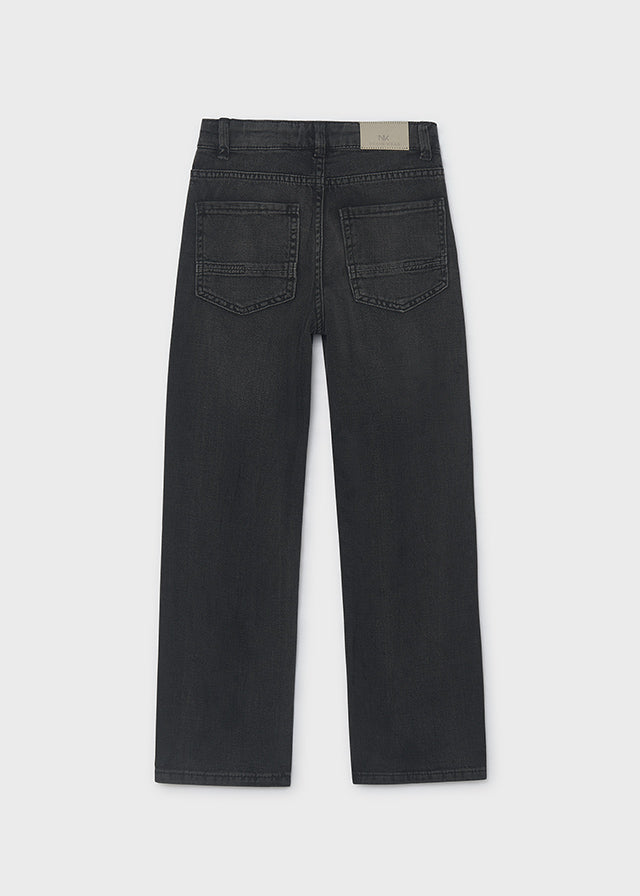 Calça denim wide fit - Preto
