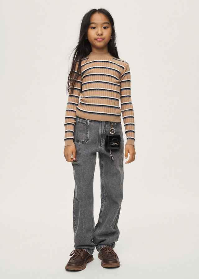 Calça relaxed fit denim - Grey
