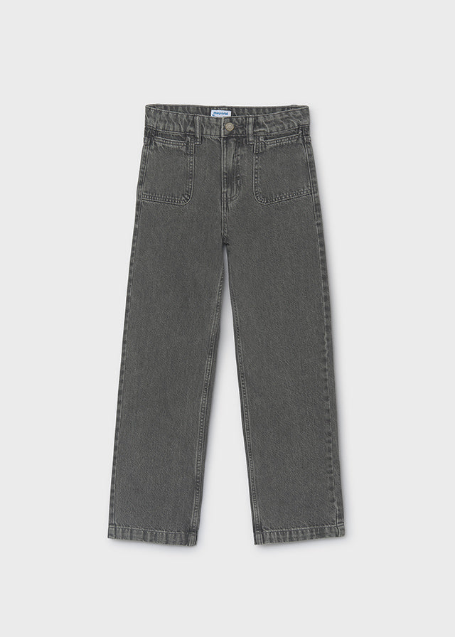 Calça relaxed fit denim - Grey
