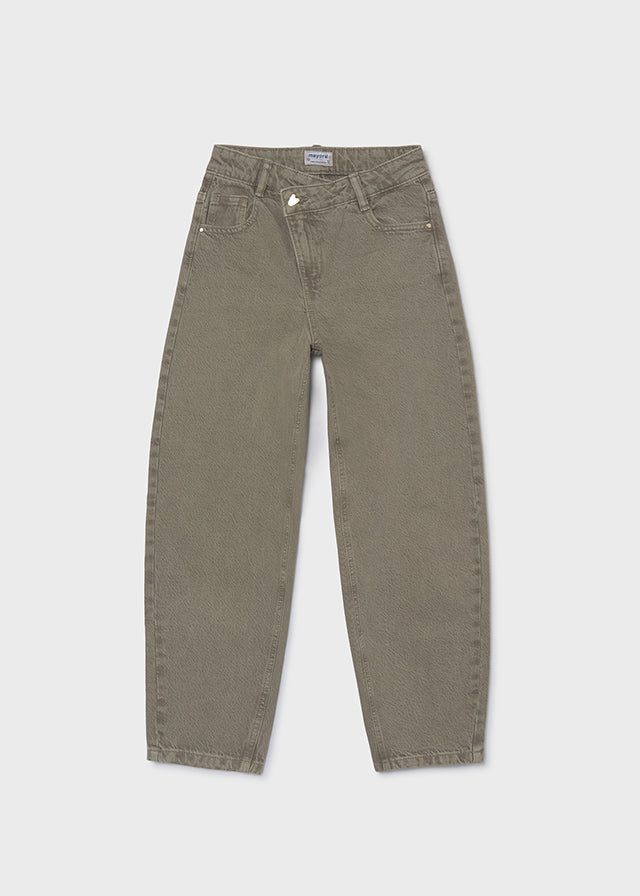 Calça sarja barrel - Alga