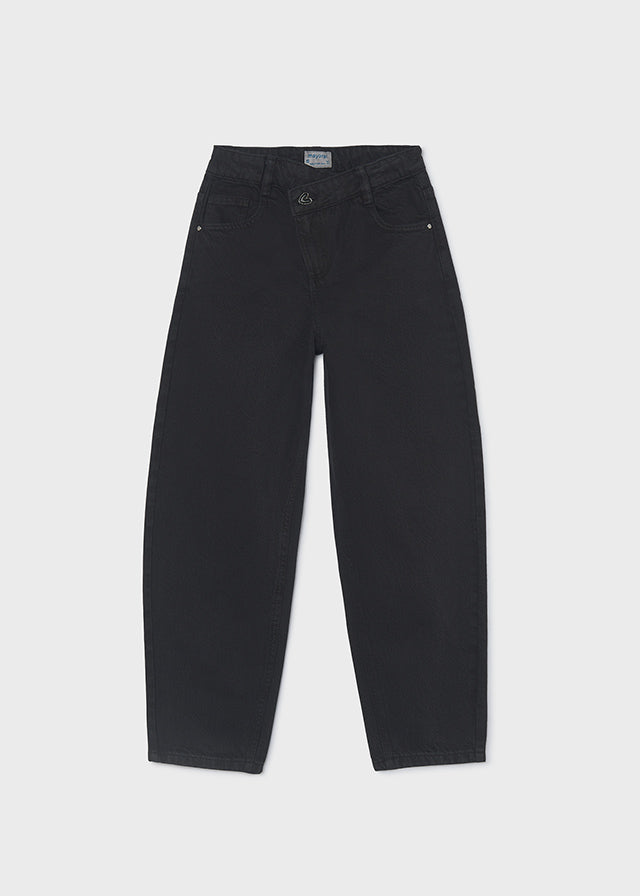 Calça sarja barrel - Preto