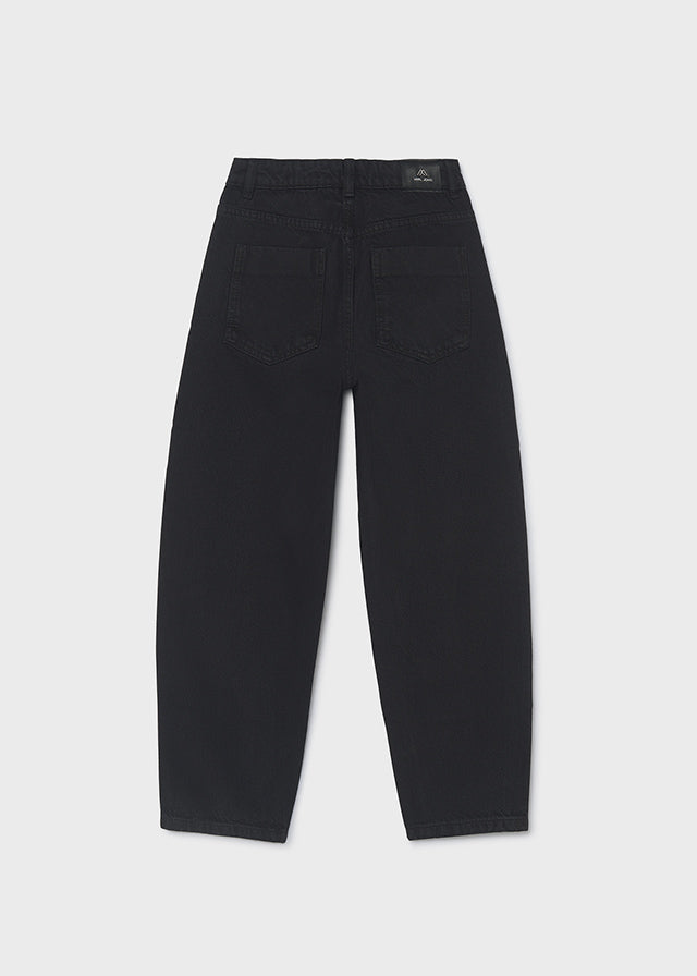 Calça sarja barrel - Preto