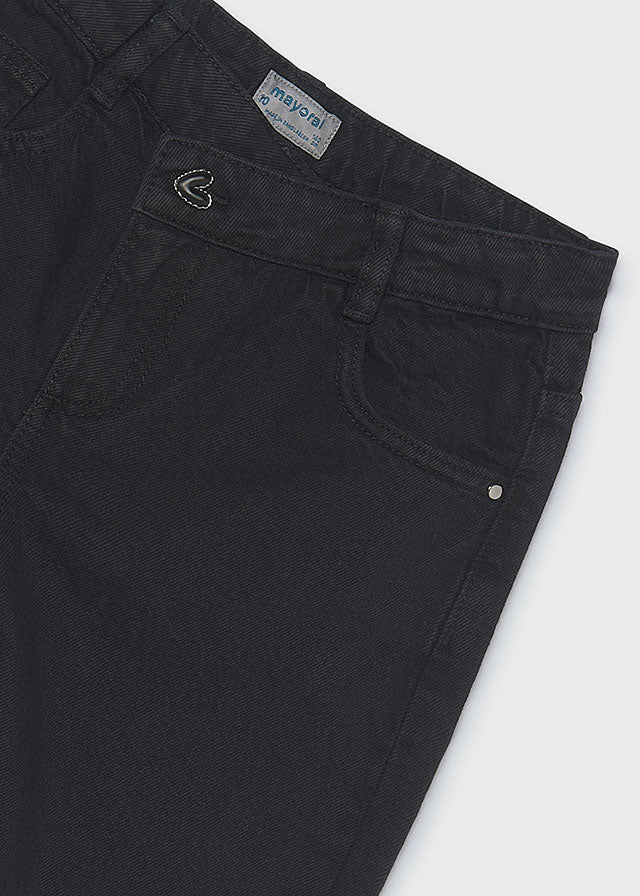 Calça sarja barrel - Preto