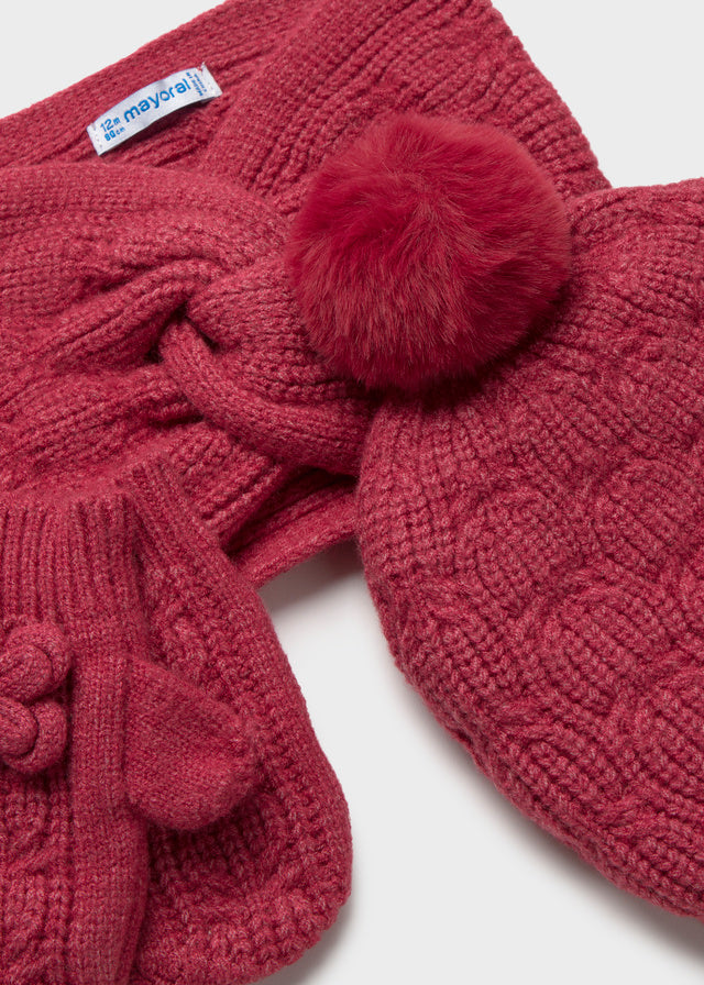 Conj. gorro cuequita tricô - Petala mez