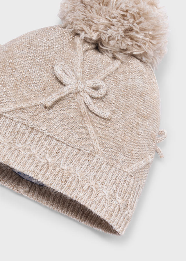 Conj. gorro cachecol laços - Hojaldre