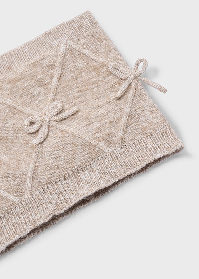 Conj. gorro cachecol laços - Hojaldre