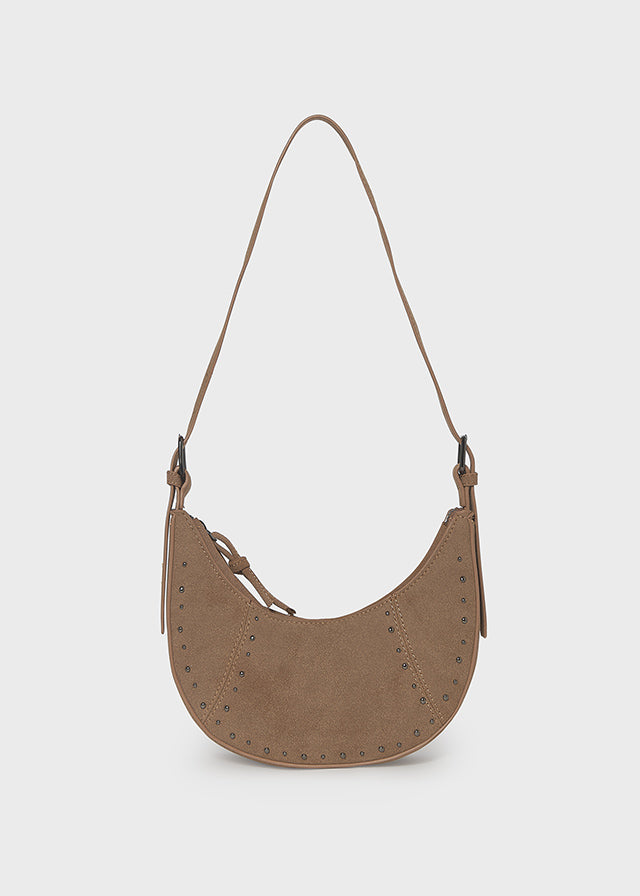 Bolsa suede meia lua - Caramelo