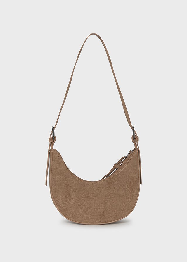 Bolsa suede meia lua - Caramelo