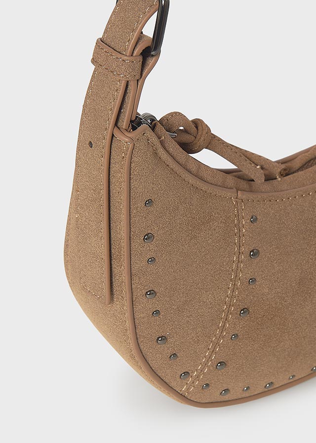 Bolsa suede meia lua - Caramelo