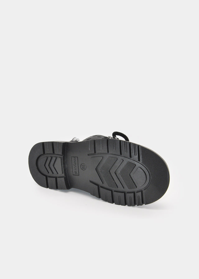 Bota rendada - Preto