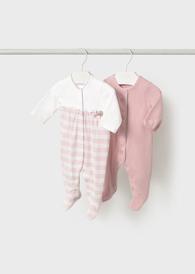 Pack 2 pijamas compridos - mayoral - New Born menina - SS25-1750