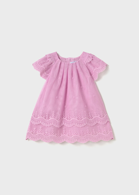 Vestido tul bordado - mayoral - Baby menina - SS25-1910