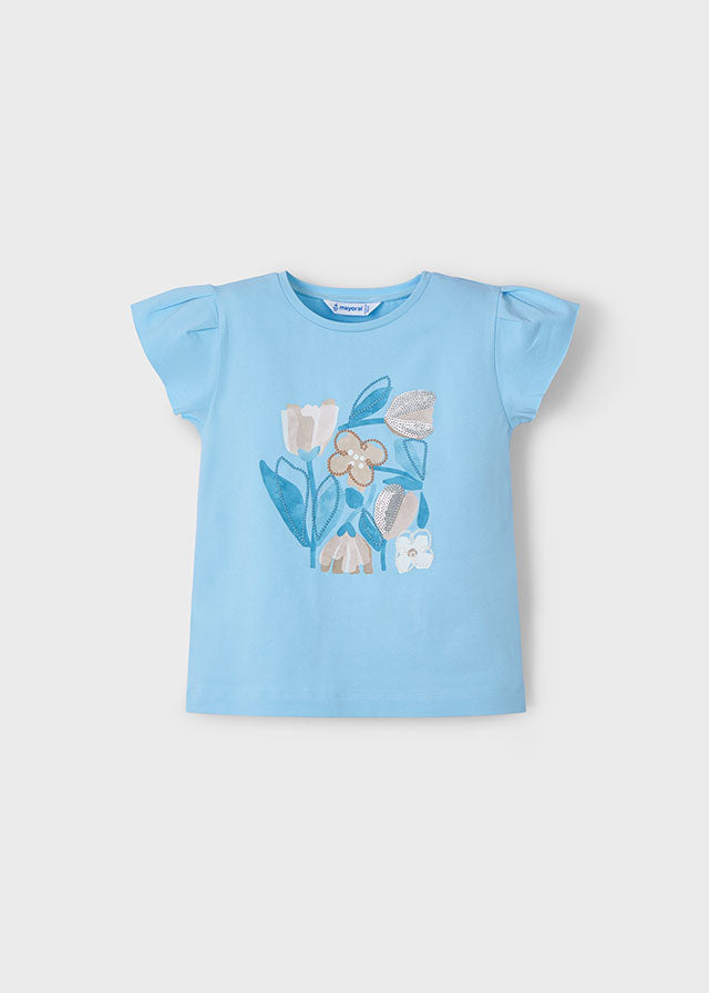 Camiseta manga curta - mayoral - Mini Menina - SS25-3015