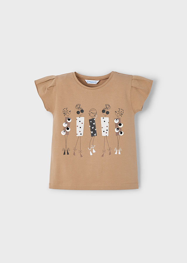 Camiseta manga curta - mayoral - Mini Menina - SS25-3015