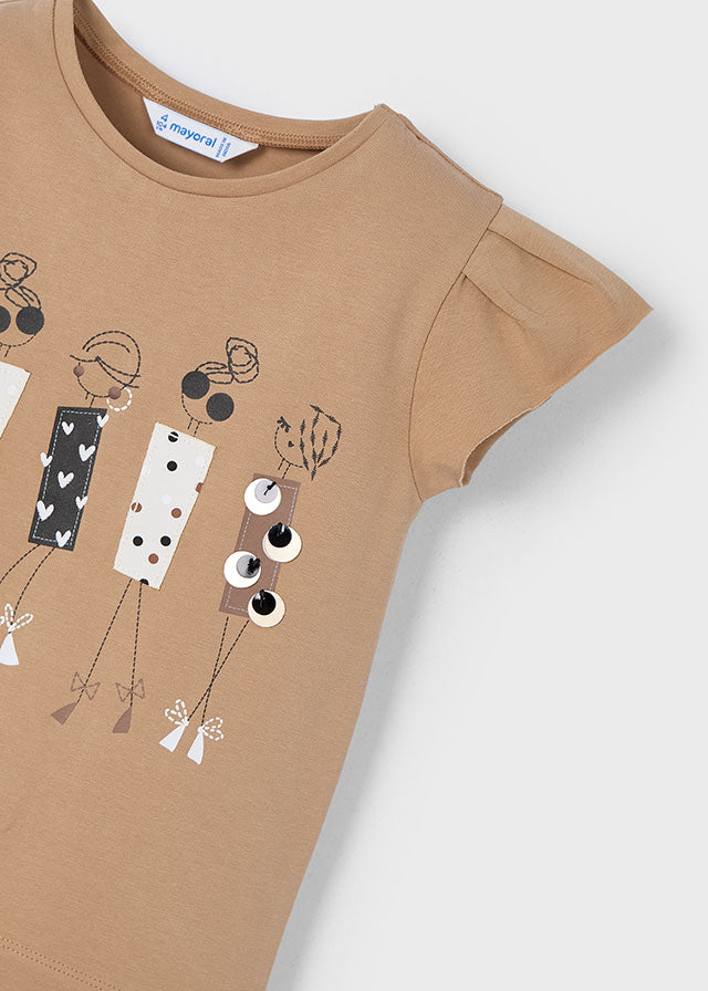 Camiseta manga curta - mayoral - Mini Menina - SS25-3015