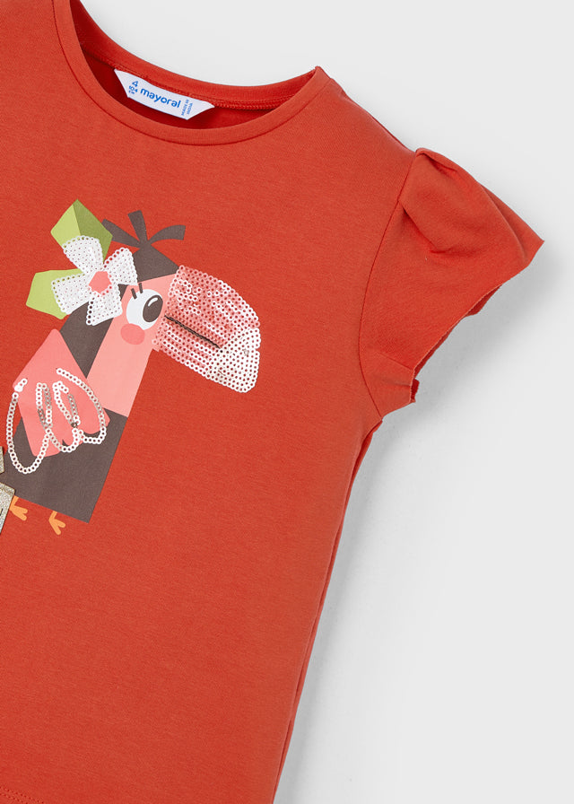 Camiseta manga curta - mayoral - Mini Menina - SS25-3015