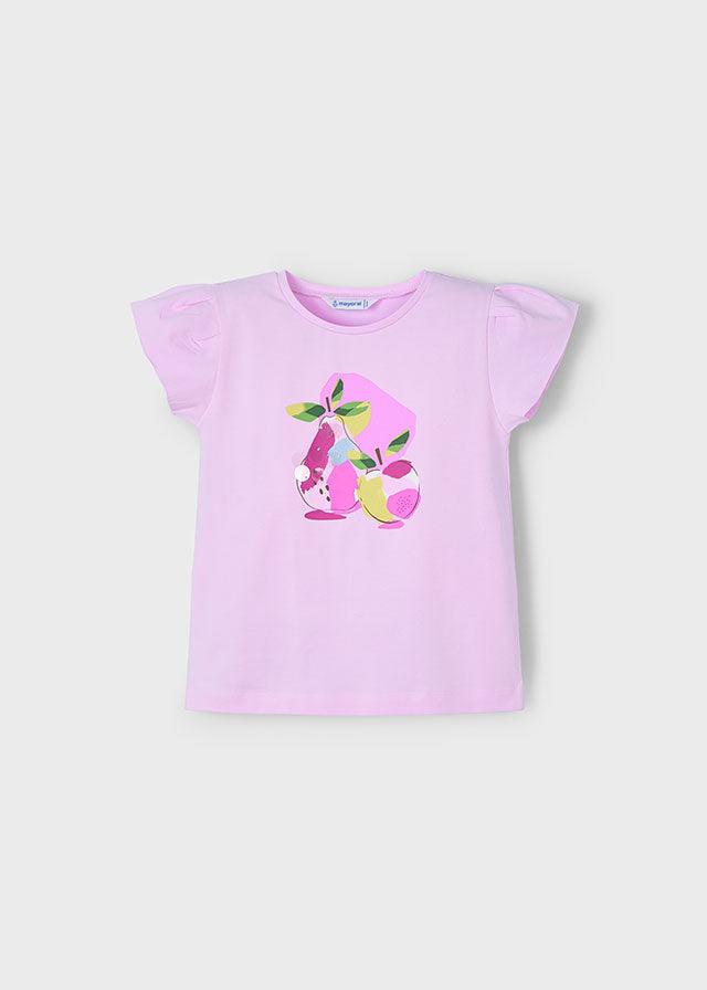 Camiseta manga curta - mayoral - Mini Menina - SS25-3015