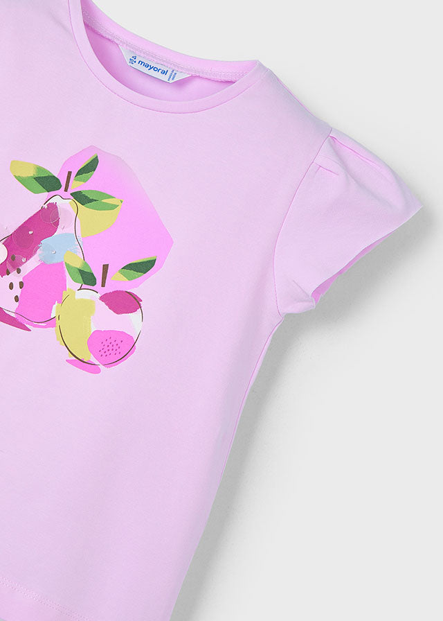 Camiseta manga curta - mayoral - Mini Menina - SS25-3015