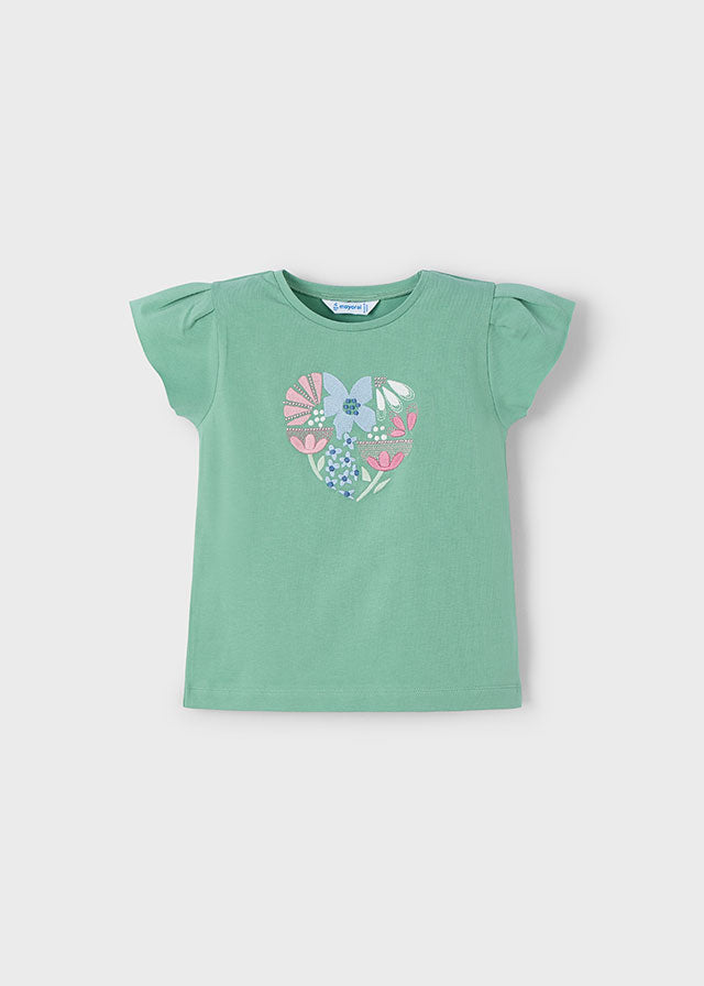 Camiseta manga curta - mayoral - Mini Menina - SS25-3015