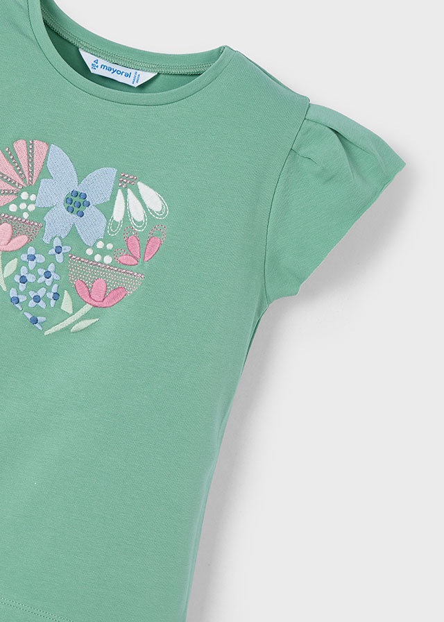 Camiseta manga curta - mayoral - Mini Menina - SS25-3015
