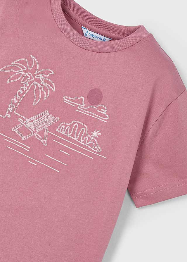 Camiseta m/curta bordada - mayoral - Mini Menino - SS25-3026
